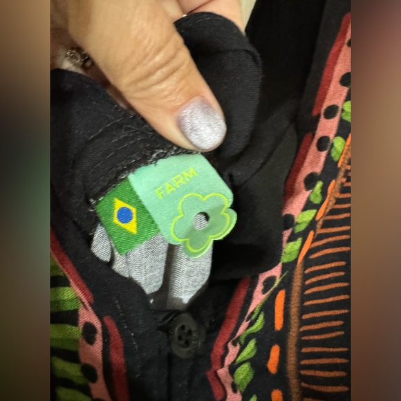 FARM RIO Black Cool Leopards Midi Dress - Picture 7 of 8